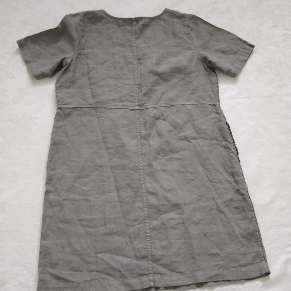 Pure Jill linen seamed pockets dress short sleeves - Picture 6 of 6